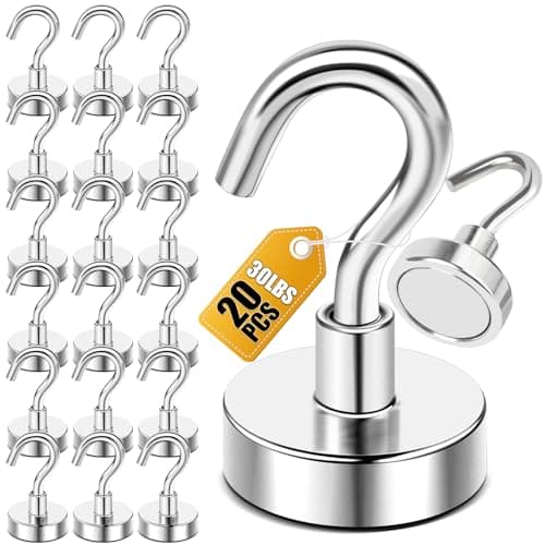 DIYMAG Magnetic Hooks 6-Pack